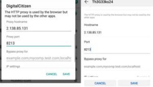 Cài proxy trên Android