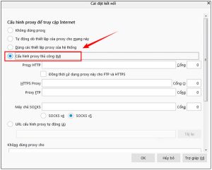 Cách thay đổi Proxy trên trình duyệt Firefox