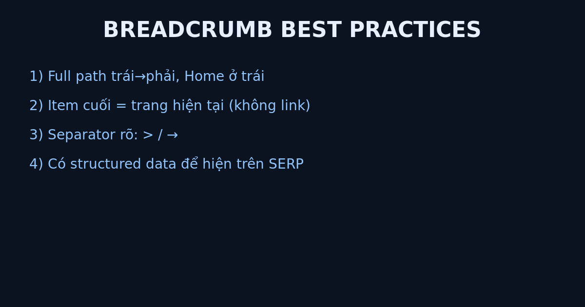 Breadcrumb best practices