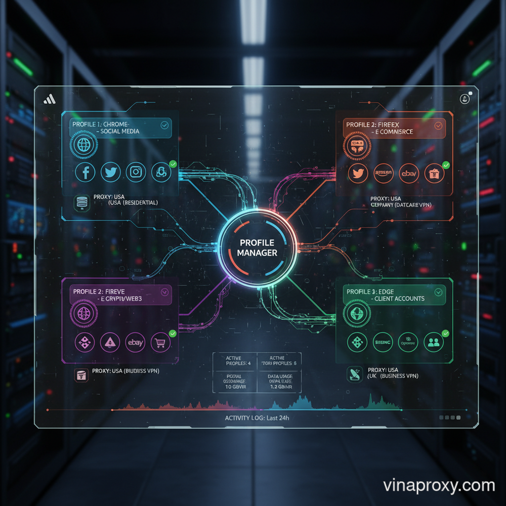 Anti-detect browser với proxy