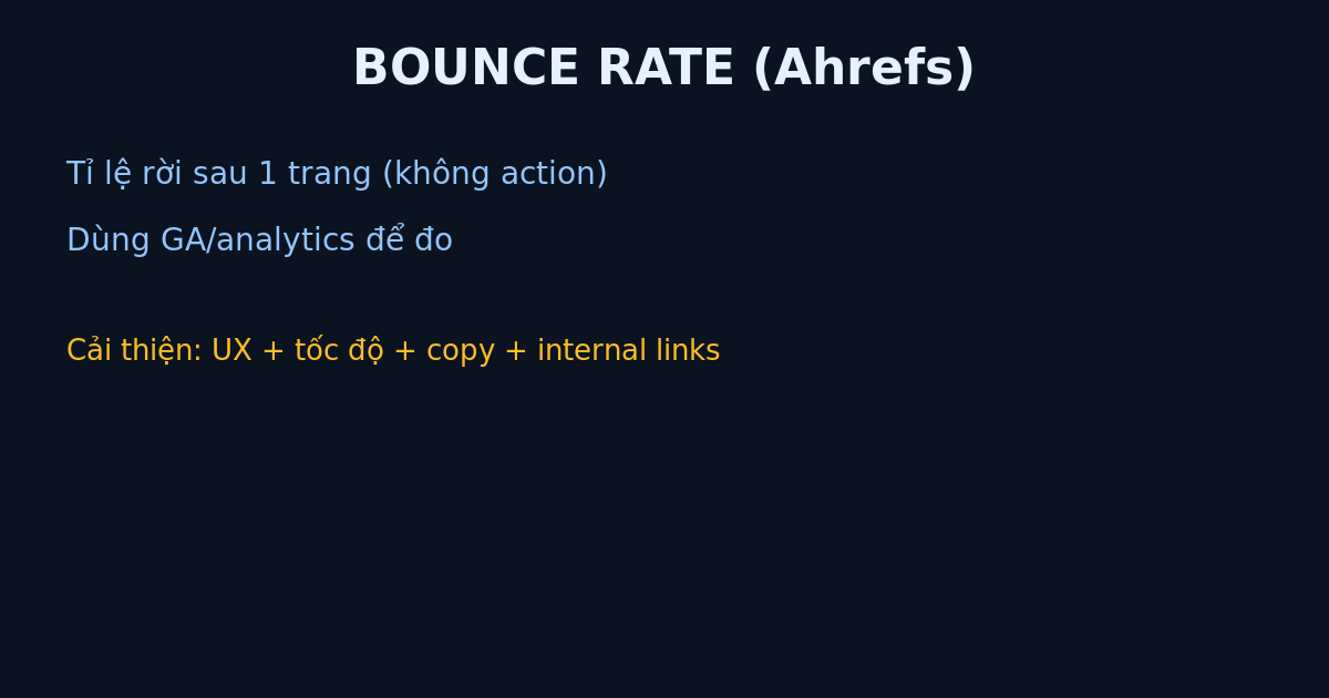 Bounce rate là gì