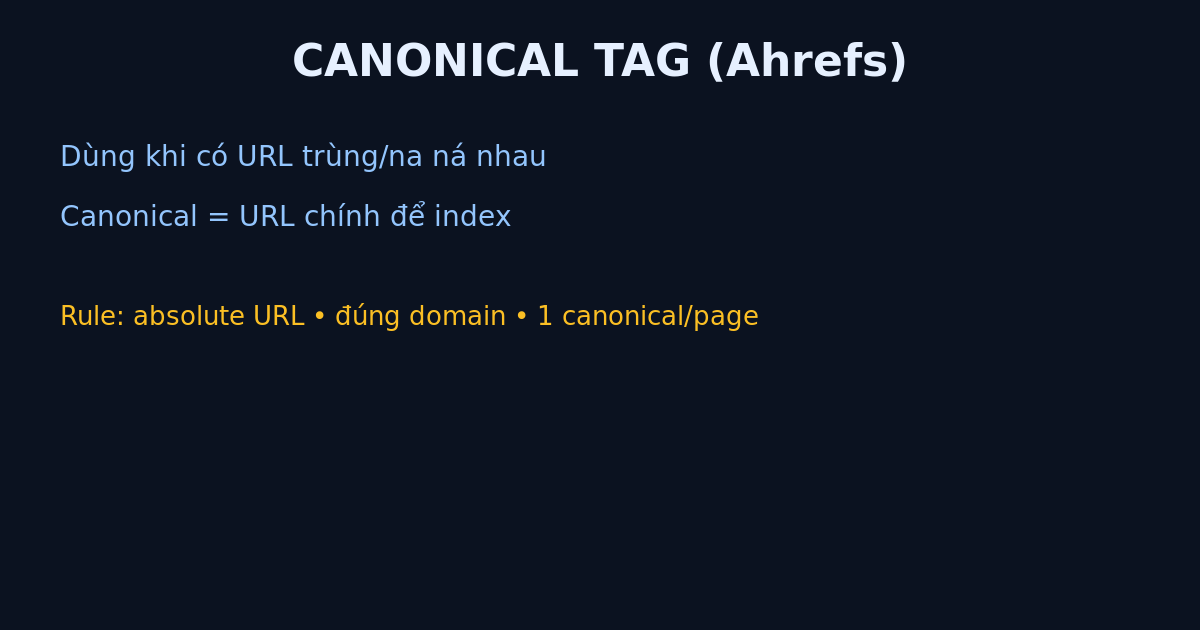 Canonical tag best practices